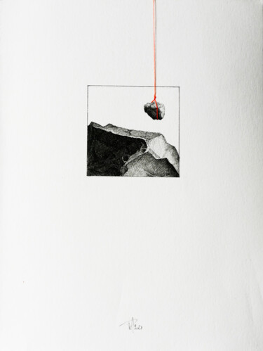 Dessin intitulée "Moisson cailloux 10" par Pascale Aurignac, Œuvre d'art originale, Encre