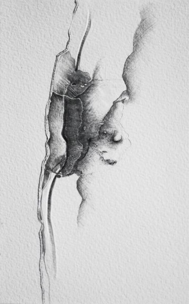 Dessin intitulée "jour 91 - 26.01.2013" par Pascale Aurignac, Œuvre d'art originale, Graphite