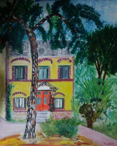 Pintura intitulada "la maison au grand…" por Pascale Coutoux, Obras de arte originais, Acrílico