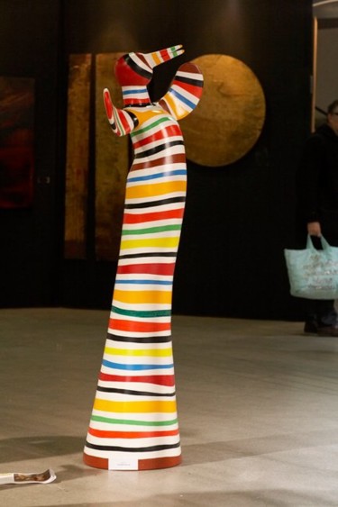Sculpture intitulée "Envol Multicolor" par Pascale Fournier, Œuvre d'art originale, Coulage