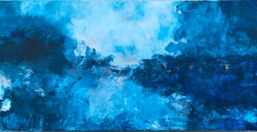 Peinture intitulée "Blue note" par Pascale Galbois, Œuvre d'art originale, Huile