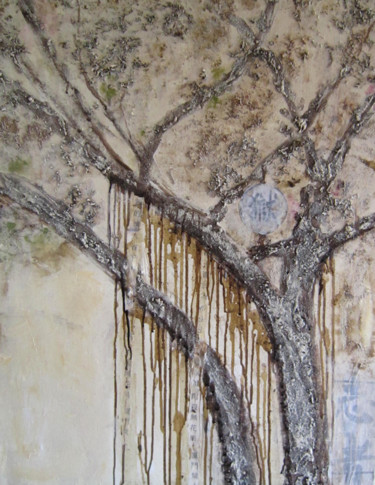 Peinture intitulée "arbre à palabres 5" par Pascale Garnier, Œuvre d'art originale