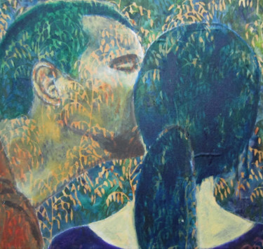 Peinture intitulée "kissme7" par Pascale Garnier, Œuvre d'art originale