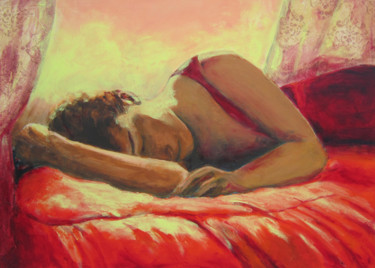 Peinture intitulée "sommeil 4" par Pascale Garnier, Œuvre d'art originale