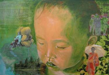 Peinture intitulée "cambodge" par Pascale Garnier, Œuvre d'art originale