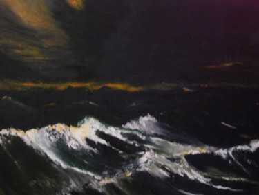 Painting titled "Olas y sombra" by Pascale Gonzales, Original Artwork