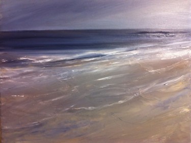 Painting titled "La plage" by Pascale Gonzales, Original Artwork