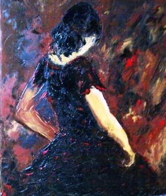 Painting titled "Dona Flores" by Pascale Gonzales, Original Artwork