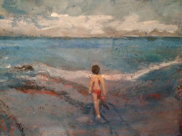 La mer 2 Peinture intitulée "La mer 2" par Pascale Jacquemond, Œuvre d'art originale, Huile