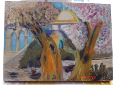 Painting titled "Jérusalem" by Pascale Kleinberg, Original Artwork, Oil