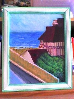 Painting titled "Normandie" by Pascale Kleinberg, Original Artwork, Oil