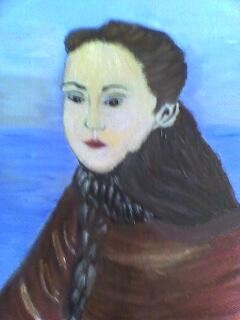 Painting titled "Isabelle" by Pascale Kleinberg, Original Artwork, Oil
