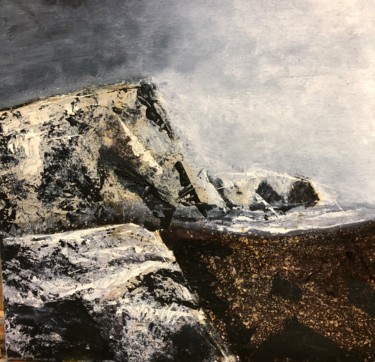 Peinture intitulée "Montagne composite" par Pascale Pache, Œuvre d'art originale, Acrylique