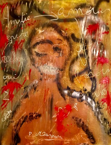 Peinture intitulée "Lâcher prise" par Diego Marquez Et Elisabeth Dam, Œuvre d'art originale, Acrylique Monté sur Châssis en…