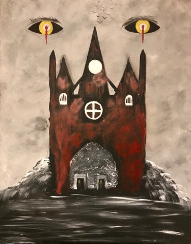 Painting titled "La demeure des âmes…" by Diego Marquez Et Elisabeth Dam, Original Artwork, Acrylic