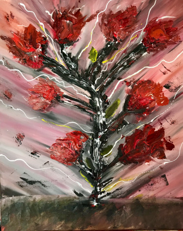 Картина под названием "Les fleurs du mal" - Diego Marquez Et Elisabeth Dam, Подлинное произведение искусства, Акрил Установл…