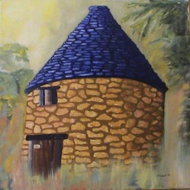 Painting titled "Borie du Périgord" by Pascal Imbert, Original Artwork