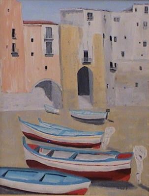 Painting titled "Bord de mer d'Espag…" by Pascal Imbert, Original Artwork