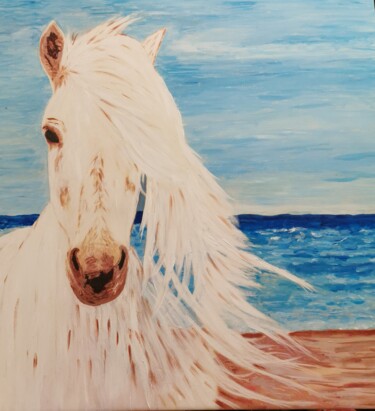 Peinture intitulée "Le cheval est la me…" par Pascale Sublet, Œuvre d'art originale, Acrylique