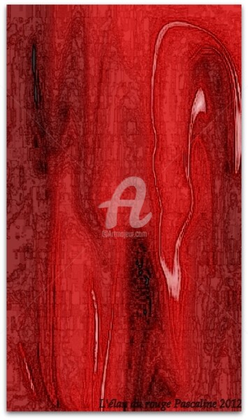 Arts numériques intitulée "L'élan du rouge" par Pascaline, Œuvre d'art originale, Peinture numérique