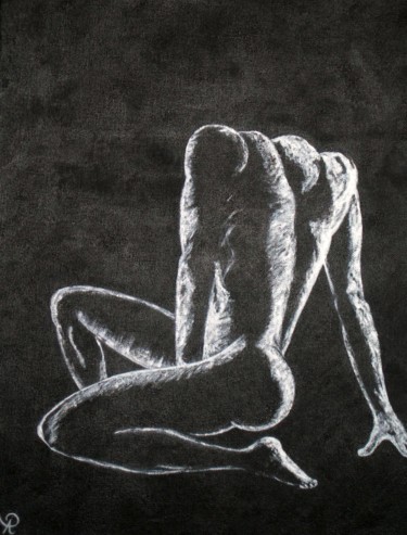 Peinture intitulée "L'inconnu" par Pascale Renault, Œuvre d'art originale, Acrylique