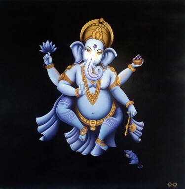 Peinture intitulée "Ganesh." par Pascale Renault, Œuvre d'art originale, Acrylique