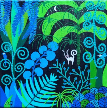 Painting titled "Amazonia (série 3)" by Pascale Renault, Original Artwork, Acrylic