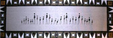 Peinture intitulée "Les fourmis" par Pascale Renault, Œuvre d'art originale, Acrylique