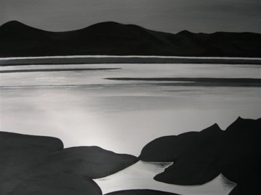 Peinture intitulée "En noir et blanc" par Pascale Renault, Œuvre d'art originale, Acrylique