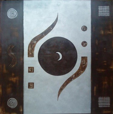 Peinture intitulée "Maan" par Pascale Renault, Œuvre d'art originale, Acrylique