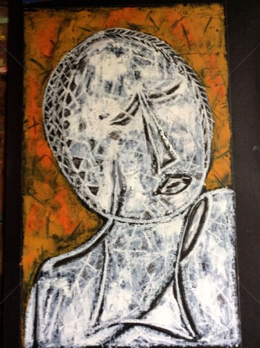 Painting titled "Homme lune" by Pascal, Original Artwork