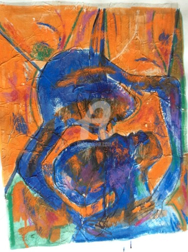 Painting titled "Effusion de joie" by Pascal, Original Artwork, Pastel