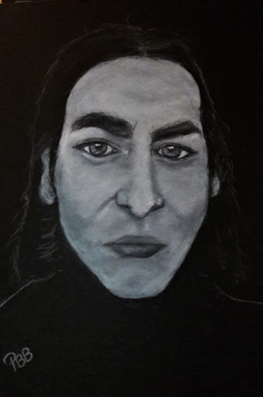 Drawing titled "Léonard de Vinci" by Pascal Bonnecaze, Original Artwork, Pastel