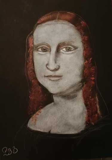 Tekening getiteld "Mona lisa" door Pascal Bonnecaze, Origineel Kunstwerk, Pastel