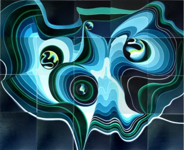 Pintura intitulada "Waves" por Pascal Roy, Obras de arte originais, Óleo