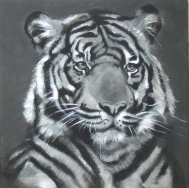 Peinture intitulée "TIGER" par Pascal Serreau, Œuvre d'art originale