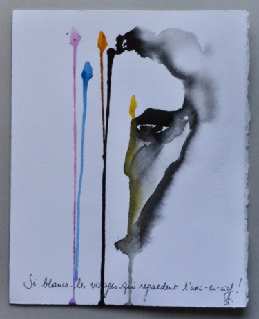 Tekening getiteld "« Si blancs les vis…" door Pascal Stutz, Origineel Kunstwerk, Inkt