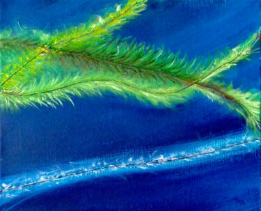 Painting titled "Branches de sapin" by Pascal Stutz, Original Artwork, Oil