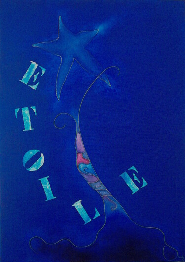 Painting titled "Etoile" by Pascal Stutz, Original Artwork, Oil