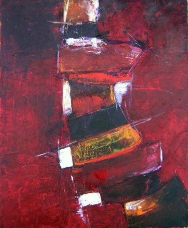 Картина под названием "COLONNE" - Pascal Toublanc "Scual", Подлинное произведение искусства, Масло