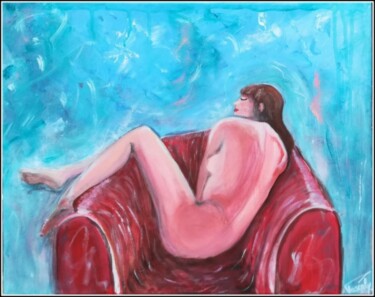 Pintura titulada "Sur le fauteuil rou…" por Pascaly, Obra de arte original, Acrílico
