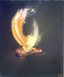 Painting titled "Offrande à l'Ange." by Pascaly, Original Artwork