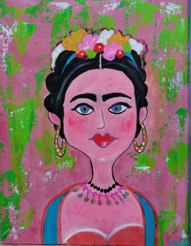 Malerei mit dem Titel "Ma Frida k." von Pascaly, Original-Kunstwerk, Acryl