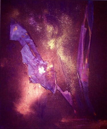 Painting titled "Etreinte de nuit." by Pascaly, Original Artwork, Acrylic