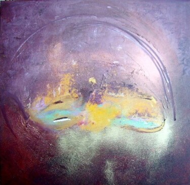 Painting titled "Le 3ème oeil..." by Pascaly, Original Artwork, Oil