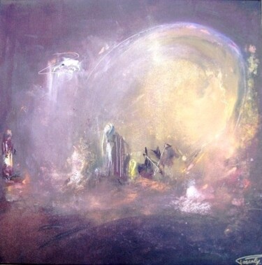 Painting titled "Exaltant royaume." by Pascaly, Original Artwork, Oil