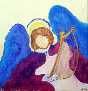 Pintura intitulada "Bel Ange.Ange Méhiel" por Pascaly, Obras de arte originais, Acrílico
