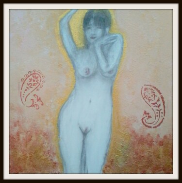 Painting titled "Nue de toi." by Pascaly, Original Artwork, Pastel