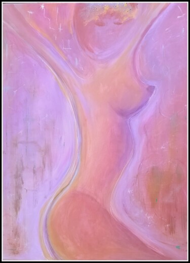 Schilderij getiteld "Pink paradise" door Pascaly, Origineel Kunstwerk, Acryl