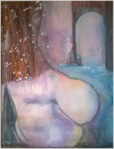 Peinture intitulée "La porte du désir" par Pascaly, Œuvre d'art originale, Acrylique